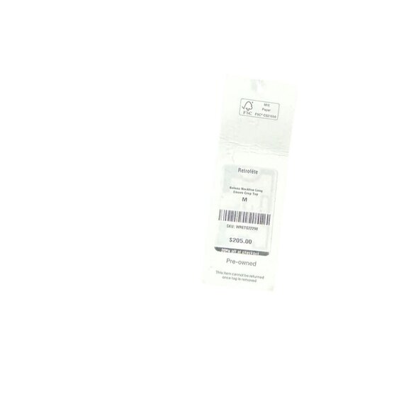 RETROFETE Bateau Black Ruffle Sleeve Crop Blouse Size Medium - Picture 8 of 9